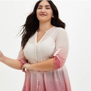 NWT TORRID -  Lexie -  Chiffon Babydoll Blouse